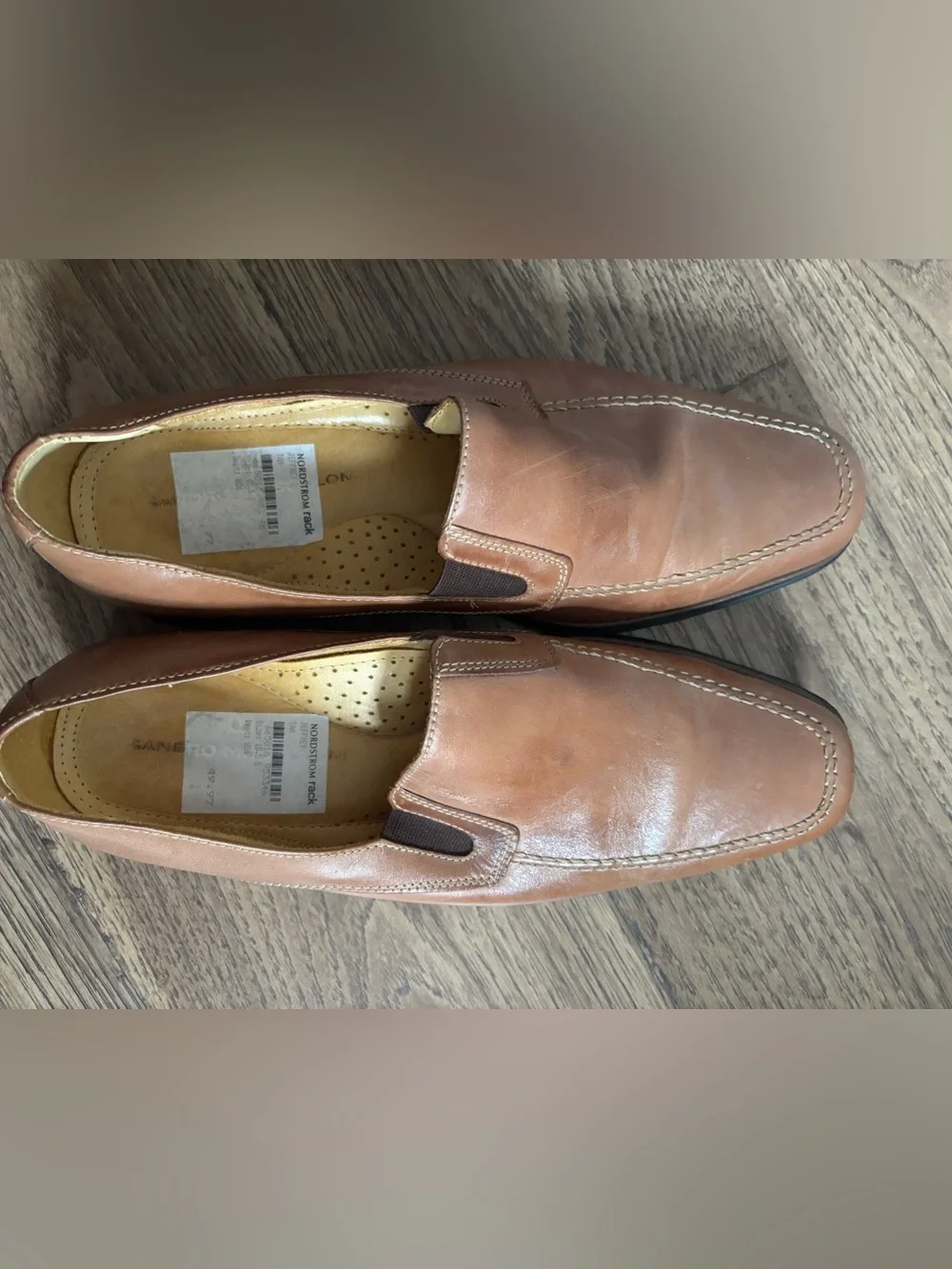 Men's Tan Leather Slip-On Loafers - Classic Casual Comfort